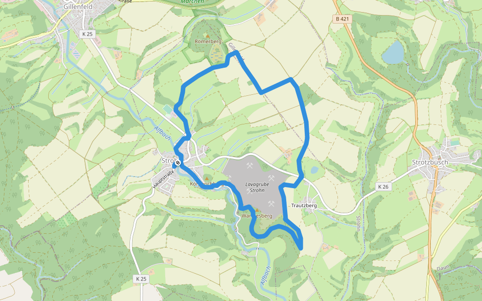 Määrchenweg walking route map in Strohn