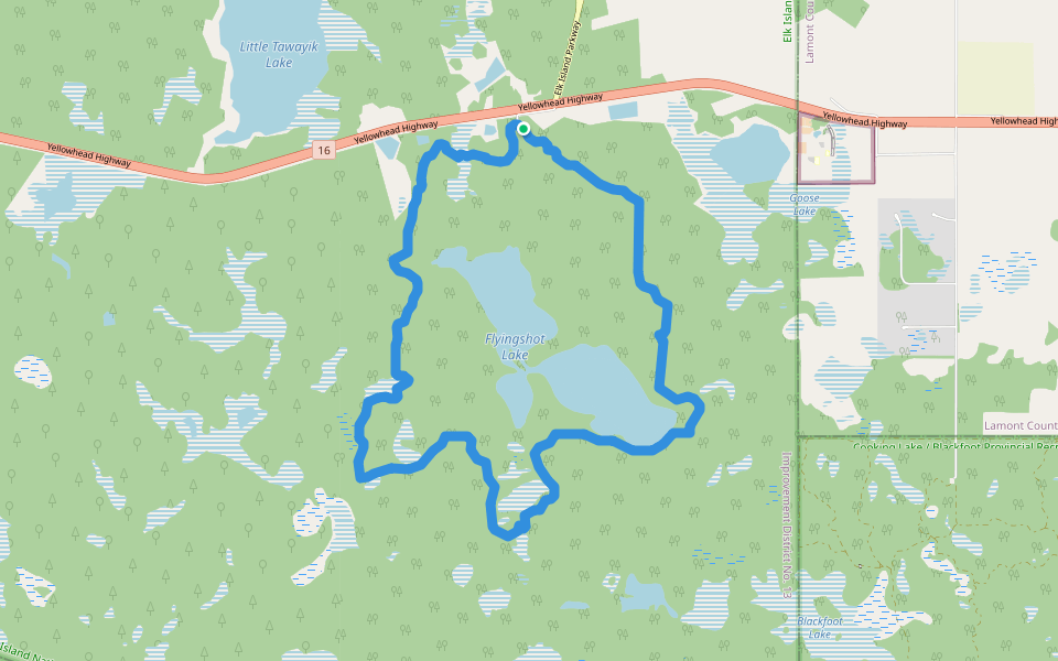 Wood Bison Trail walking route map in Chipman