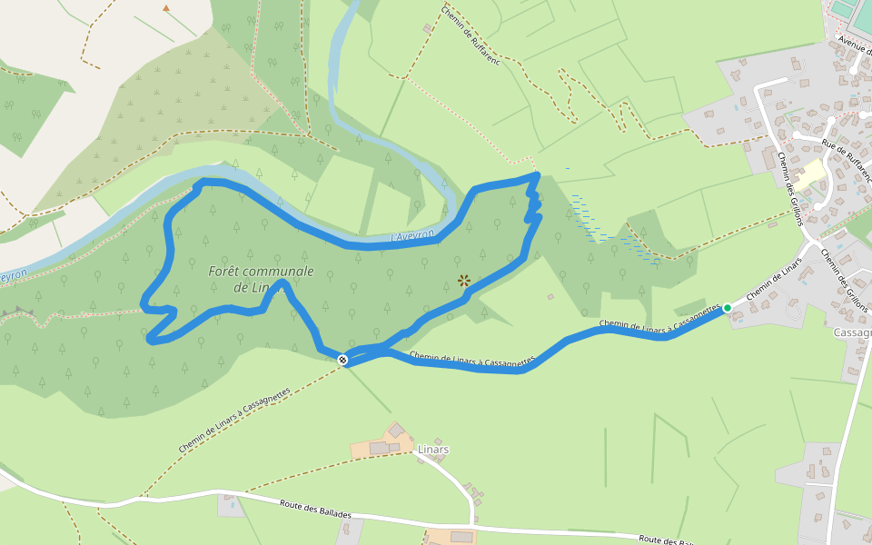 Circuit 7 Le Bois de Linars walking route map in Olemps