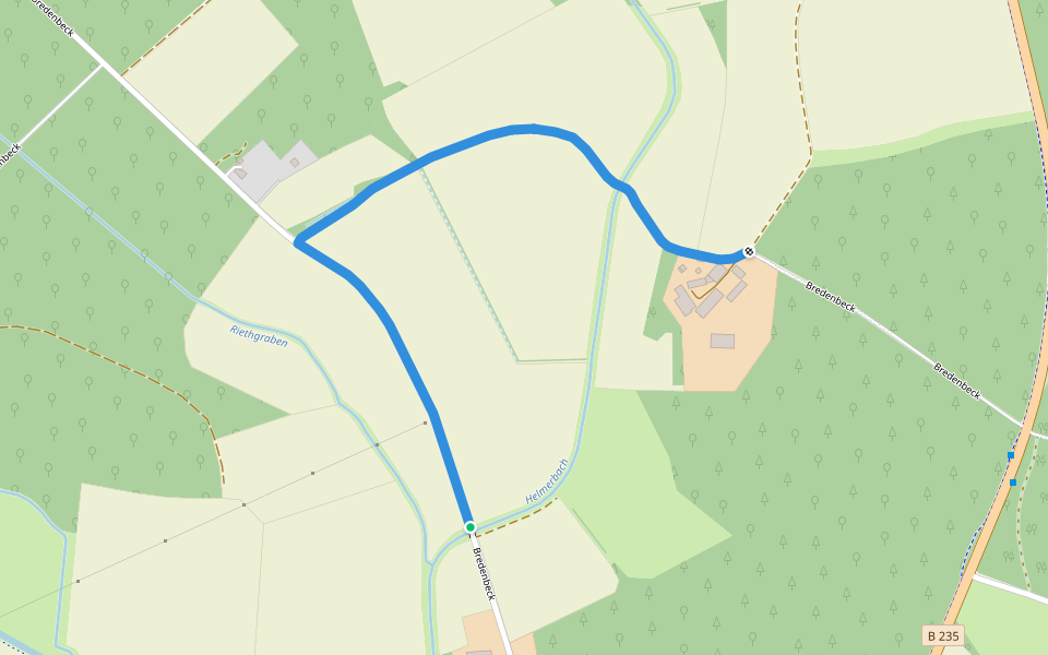 A5 walking route map in Senden