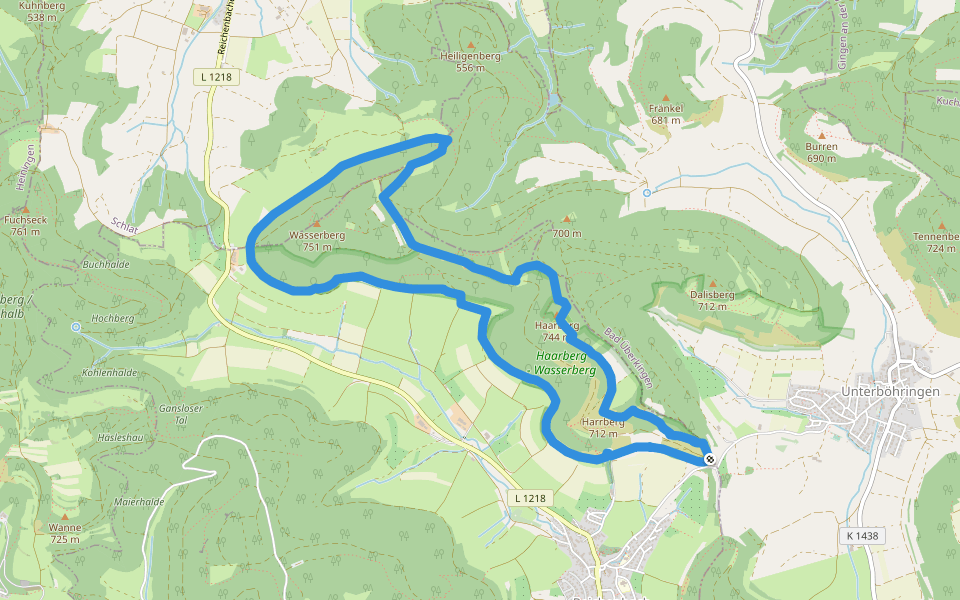 Löwenpfade: Orchideenpfad walking route map in Bad Überkingen