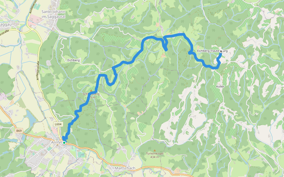 Arnfelser Wege - Pilgerweg walking route map in Arnfels