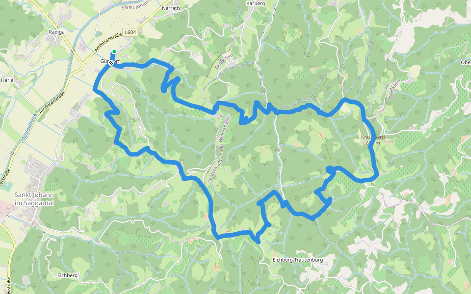 Blumenreichweg walking route map in Gündorf