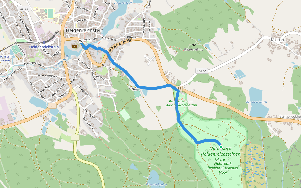 Hängender Stein (Stichweg) walking route map in Heidenreichstein