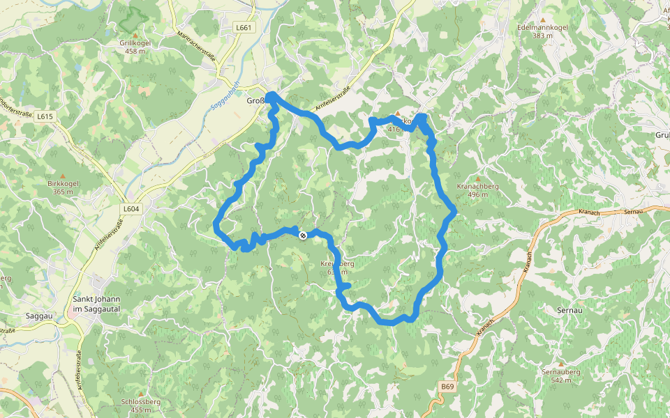 Großkleiner Harmonieweg walking route map in Eichberg-Trautenburg
