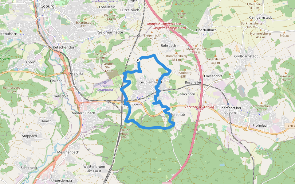Rundweg Grub G 1 walking route map in Grub am Forst