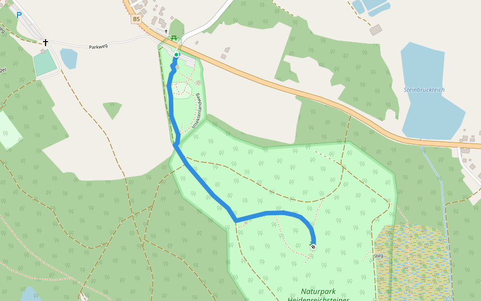 1000 Schritte Weg walking route map in Heidenreichstein