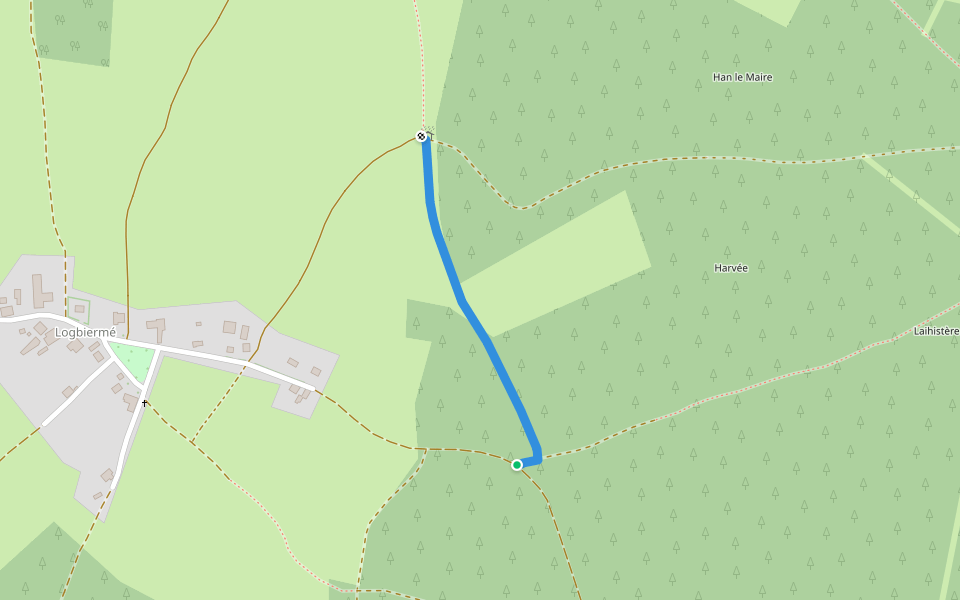 Liaison walking route map in Trois-Ponts