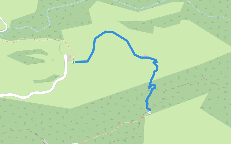 Ober Ruostel - Ober Tritt walking route map in Vorderthal