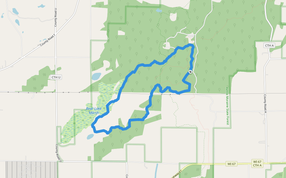 Sendero morado Escalar Glenbeulah, Wisconsin Pacer