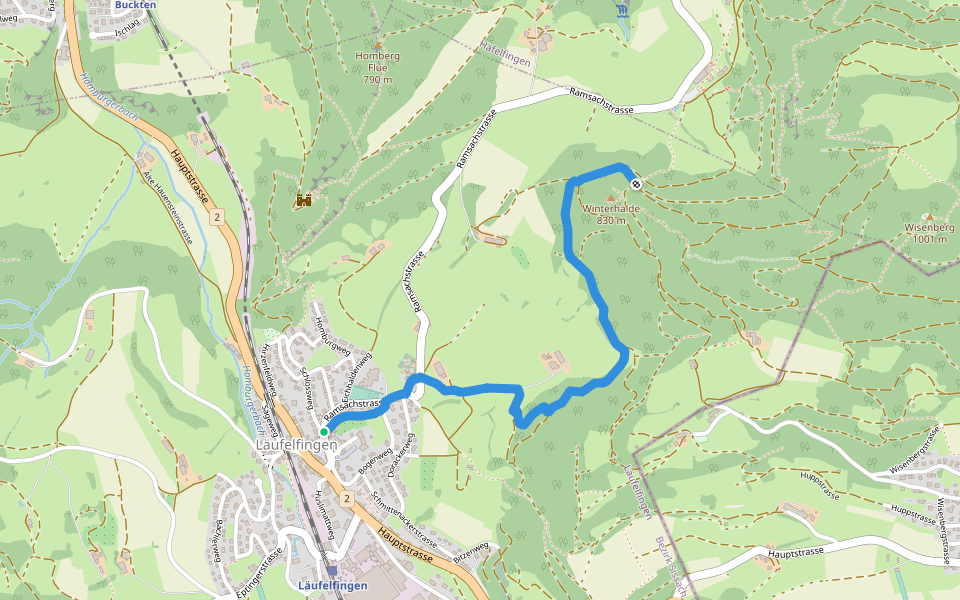 Läufelfingen - Winterhalde walking route map in Läufelfingen
