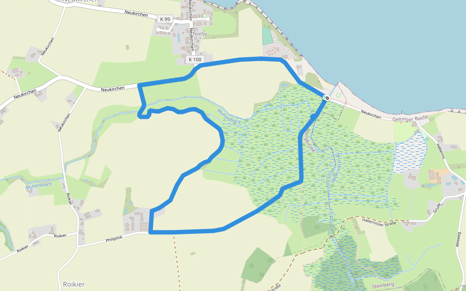 Habernisser Moor: Rundweg 7 walking route map in Quern