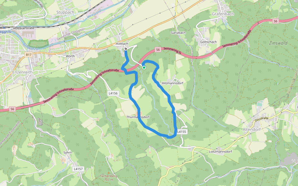 Wörther Rundwanderweg 11 walking route map in Hilzmannsdorf