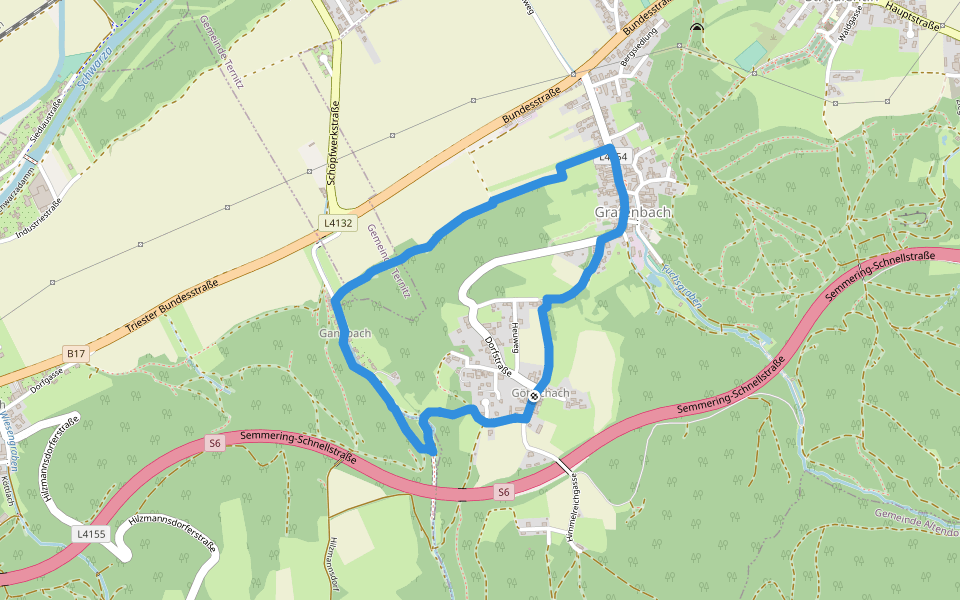 Rundweg Göttschach walking route map in Göttschach