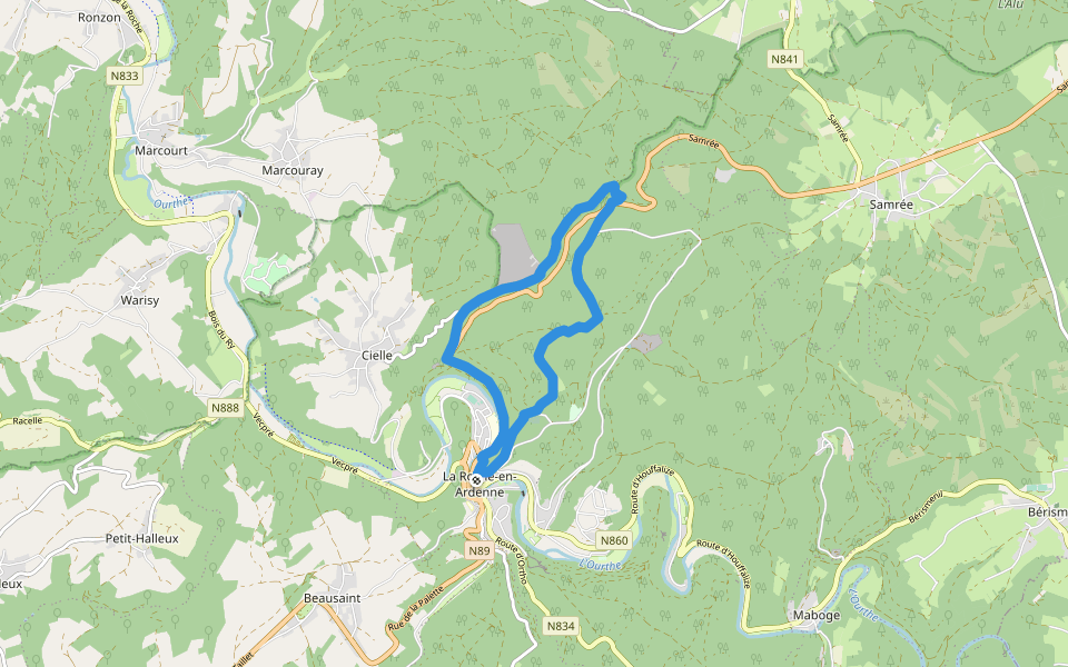 2. Royen walking route map in La Roche-en-Ardenne