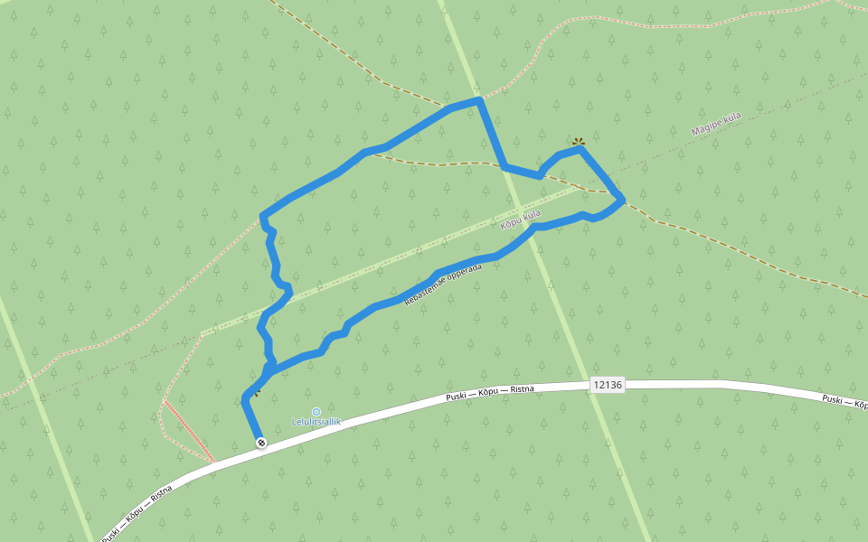 Rebastemäe õpperada walking route map in Kalana