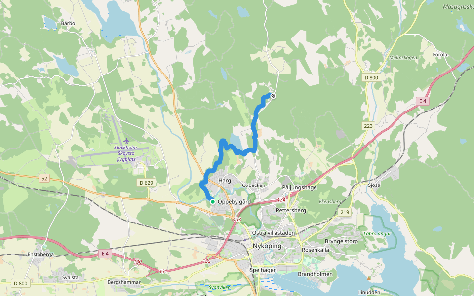 Sörmlandsleden, etapp 46 walking route map in Eskilstuna