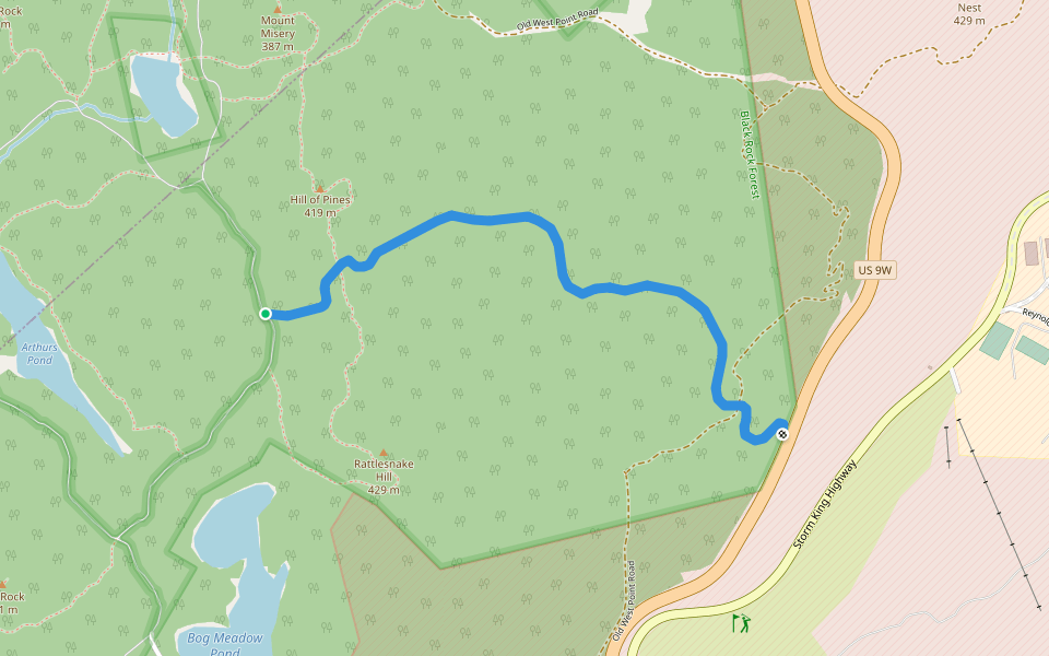 Carpenter Road walking route map in Cornwall