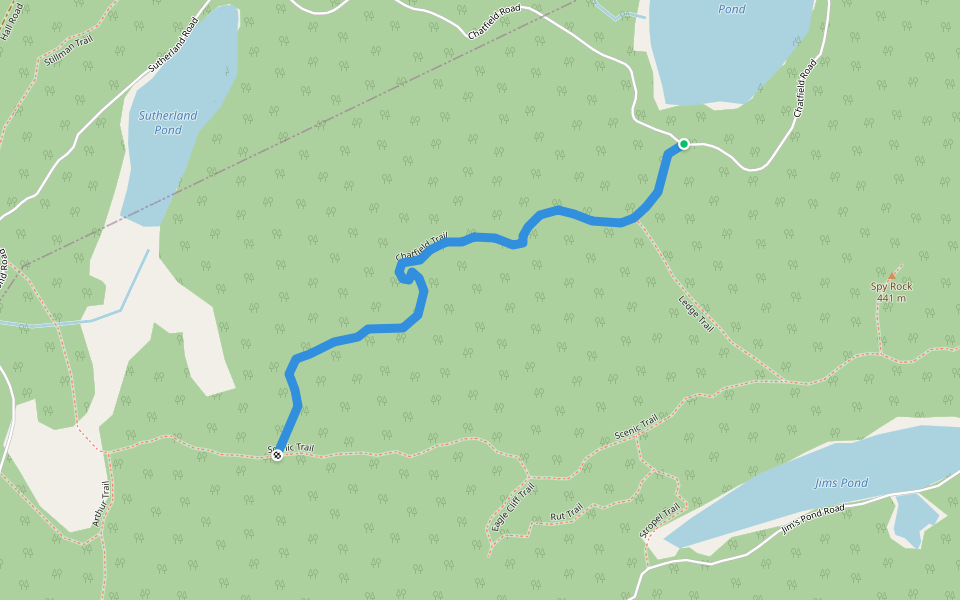 Chatfield Trail walking route map in Cornwall