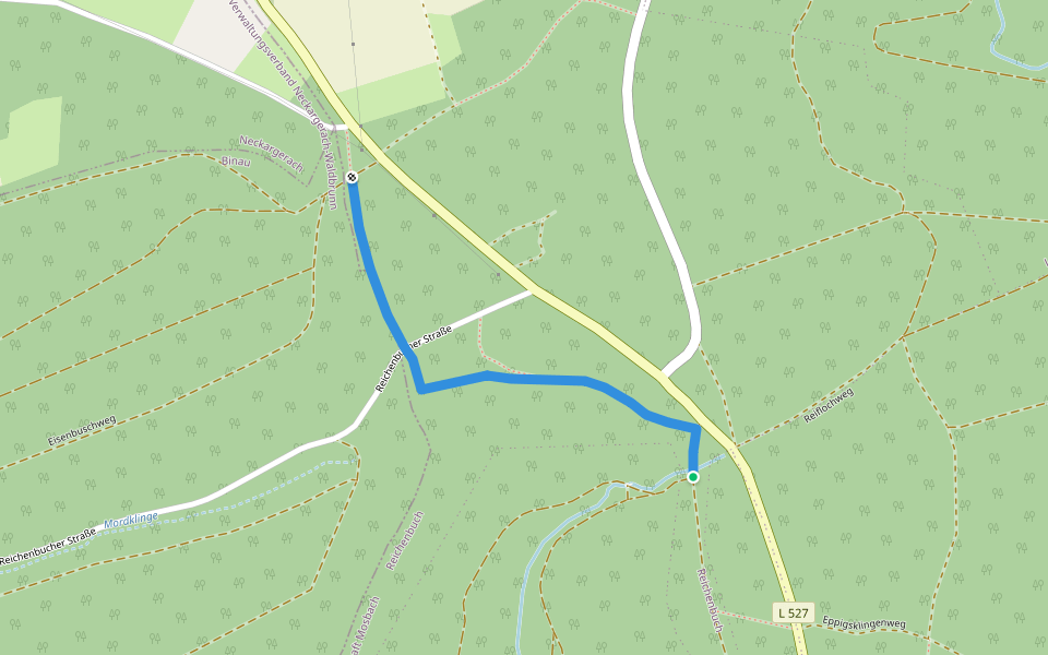 Verbindungsweg 3-NG5 walking route map in Mosbach