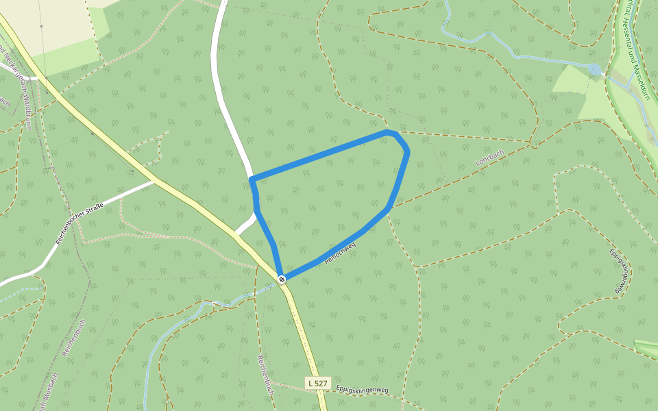 Rundwanderweg Weißer Stein 1: Weißer-Stein-Weg walking route map in Mosbach