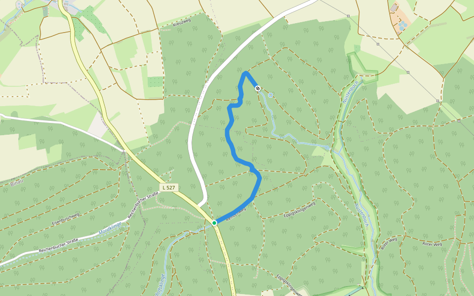 Rundwanderweg Weißer Stein 3: Hartwiesen-Weg walking route map in Mosbach
