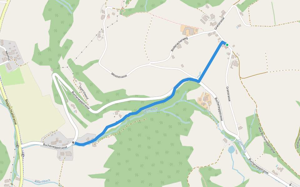 Hinter Buchenegg - Tägerst walking route map in Stallikon