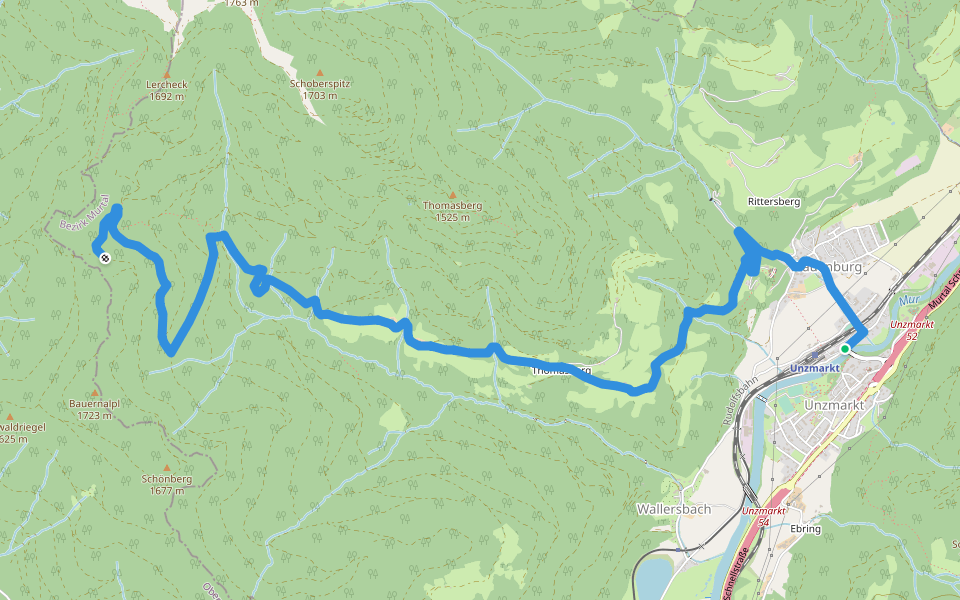 Wanderweg 959 walking route map in Unzmarkt-Frauenburg