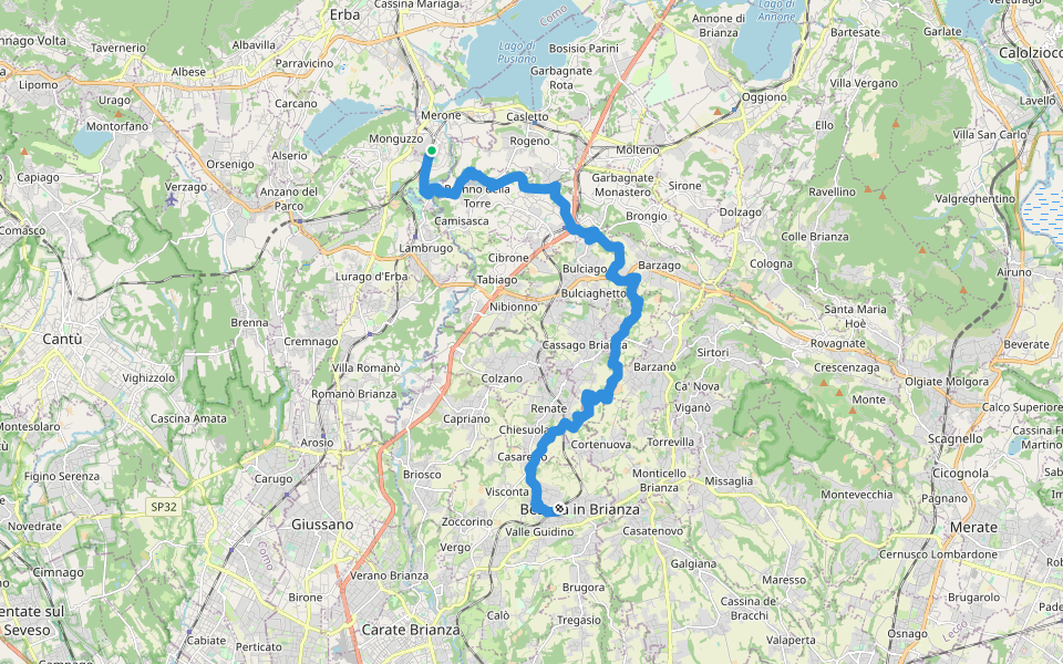 Connetti Parchi Lambro-Agricolo della Valletta walking route map in Merone