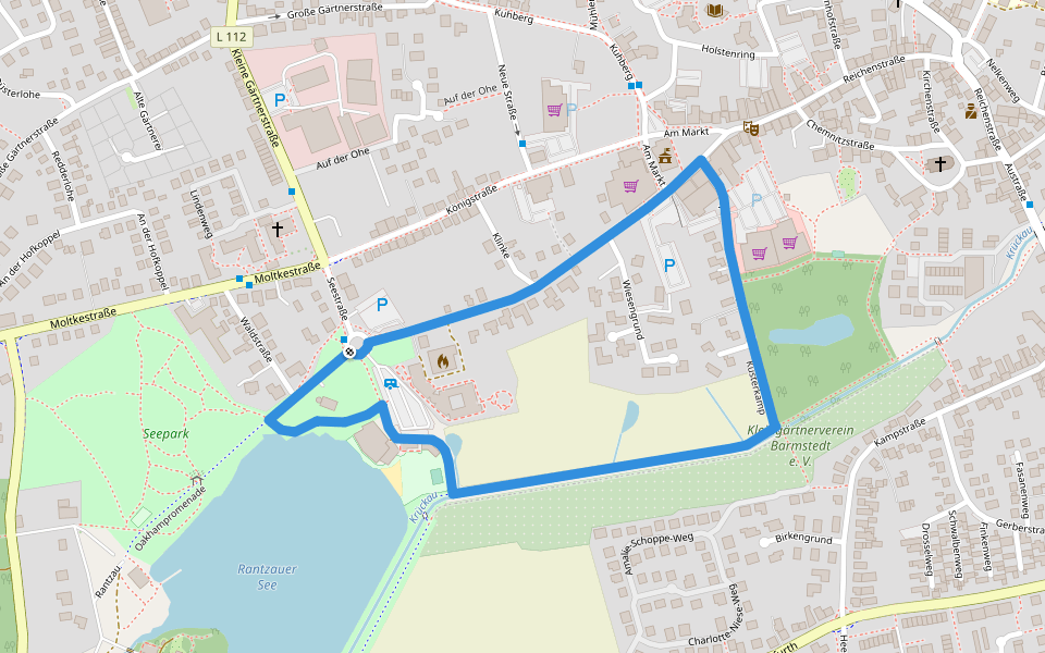 Blauer Rundweg walking route map in Barmstedt