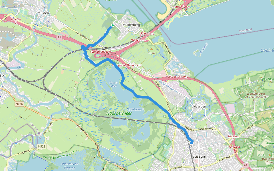 Westerborkpad - 04 walking route map in Muiderberg