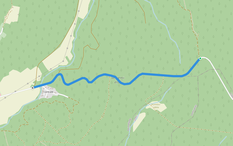 P■ (Centrálé) walking route map in Tormafölde