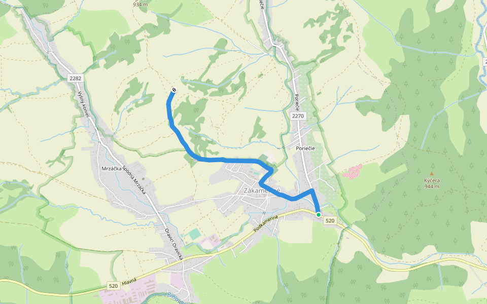 Na trase kultúr pohraničia walking route map in Zákamenné