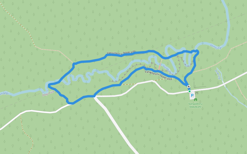 Vanajõeoru õpperada walking route map in Õngu