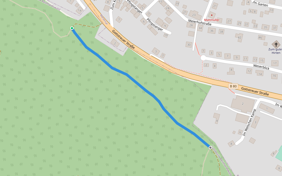 Gieselwerder, Gi 4 walking route map in Wesertal