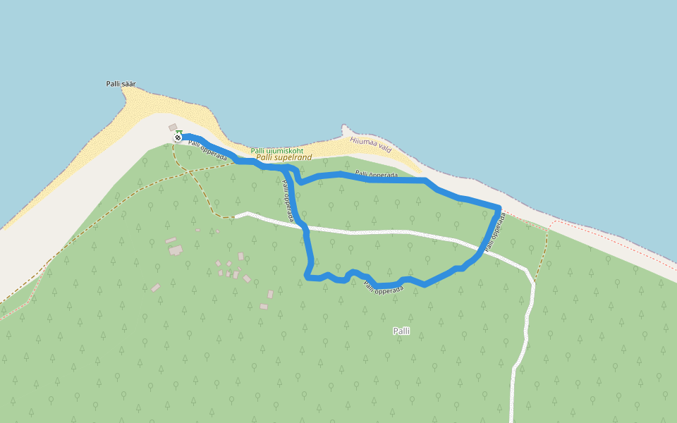 Palli õpperada walking route map in Palli