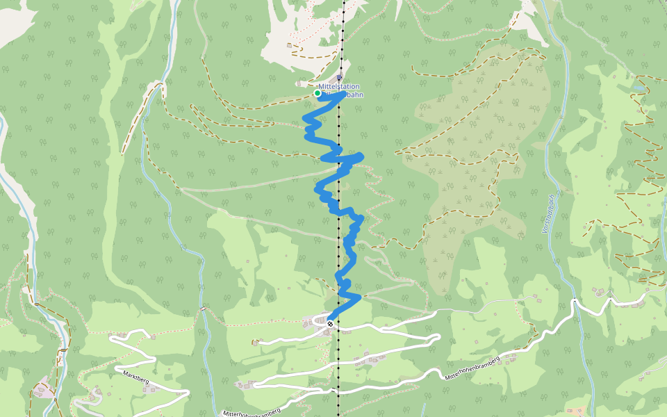 Rutschenweg Wildkogelarena walking route map in Neukirchen am Großvenediger