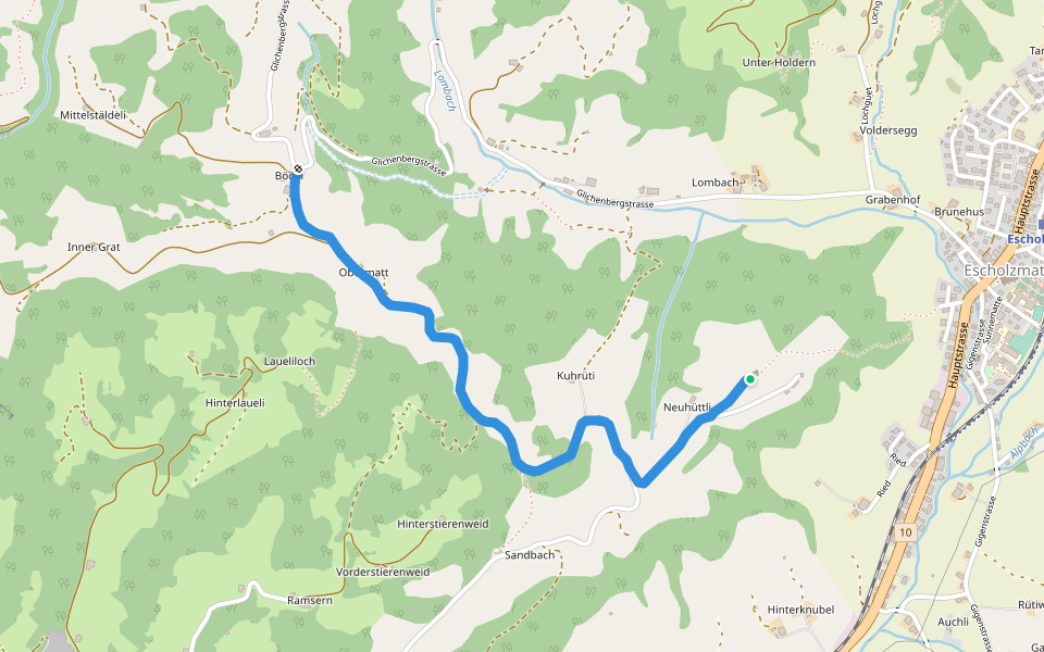 St.Anna - Bödeli walking route map in Escholzmatt-Marbach
