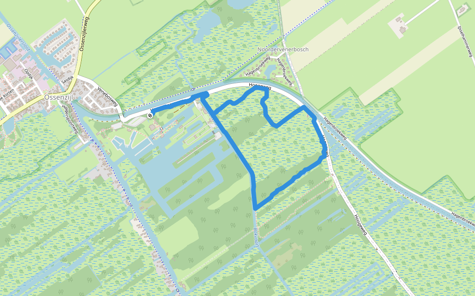 Zompie's Zoekpad walking route map in Ossenzijl