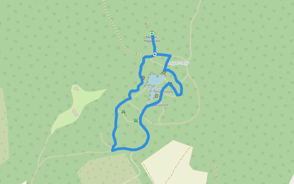 A Szentesi család magánerdeinek Malomkő–Tengerszem Erdei Tanösvénye walking route map in Sárospatak