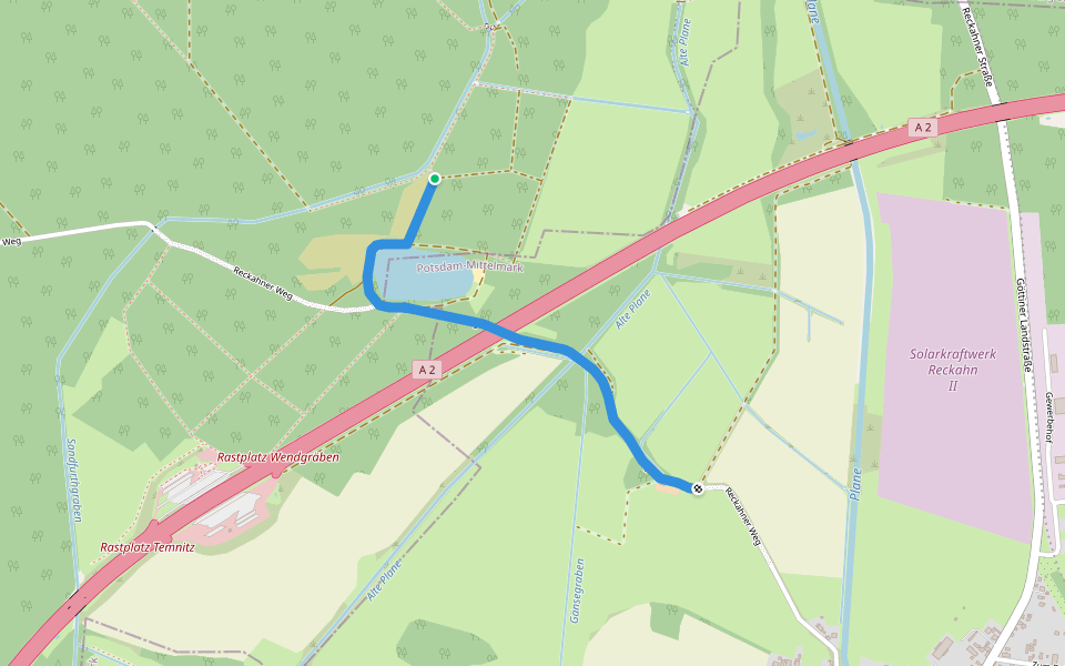 Gelber Strich walking route map in Brandenburg an der Havel