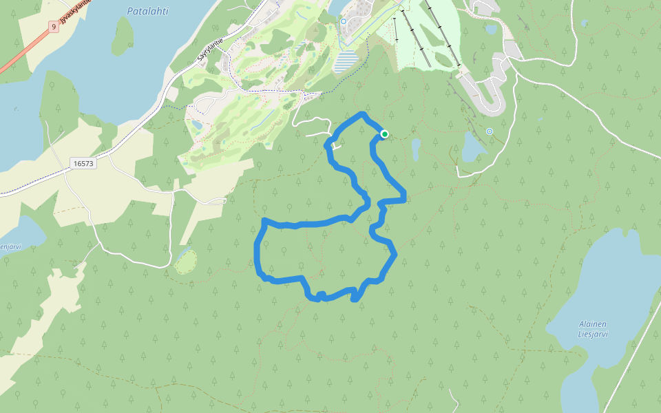 Paljakan polku walking route map in Jämsä