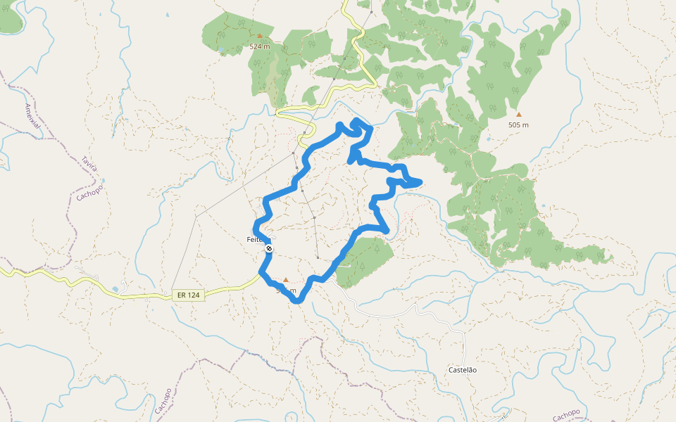 Percurso do Malhanito walking route map in Alcaria Alta