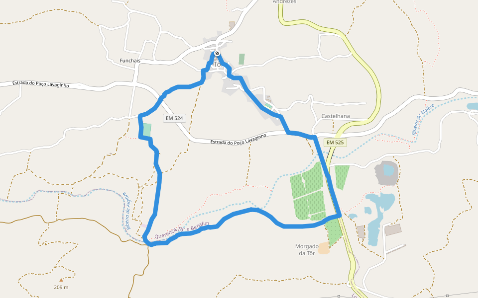 Tôr walking route map in Loulé