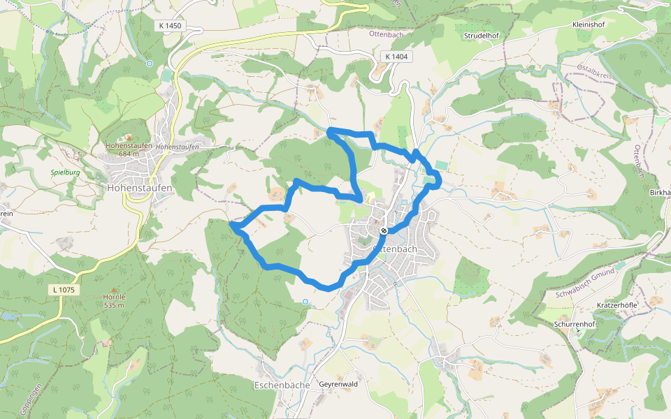 Glaubensweg 20 walking route map in Ottenbach