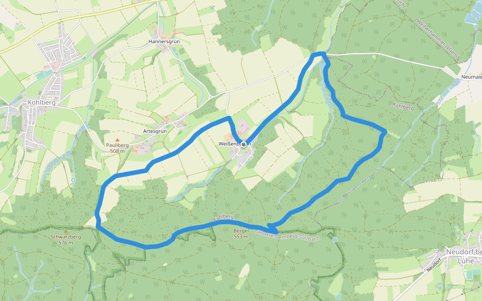 Wanderweg 7 walking route map in Kohlberg