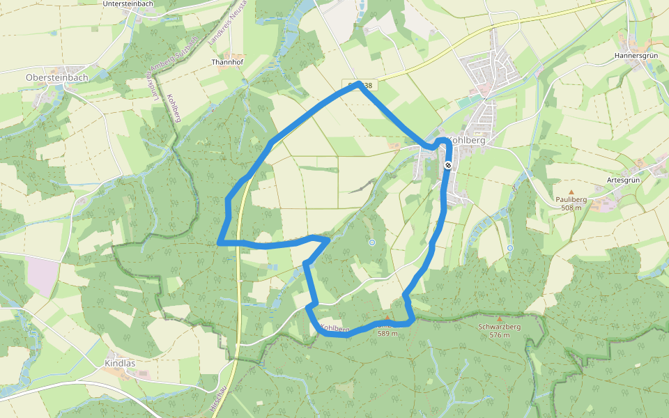 Wanderweg 5 walking route map in Kohlberg