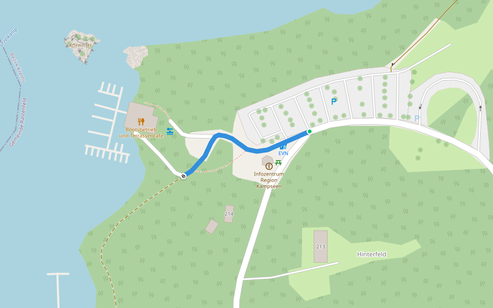 Kamptal Seenweg walking route map in Peygarten-Ottenstein