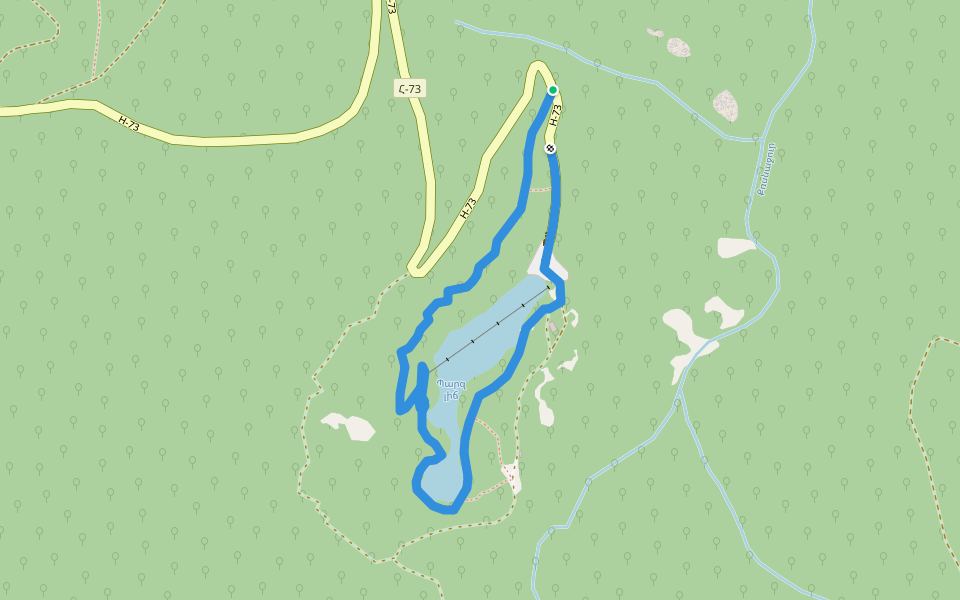 Պարզ լճի շրջանաձև արահետ walking route map in Haghartsin