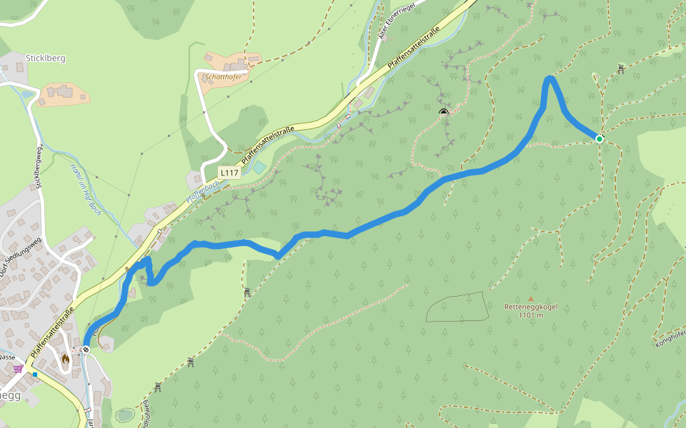 Wanderweg 5 walking route map in Rettenegg
